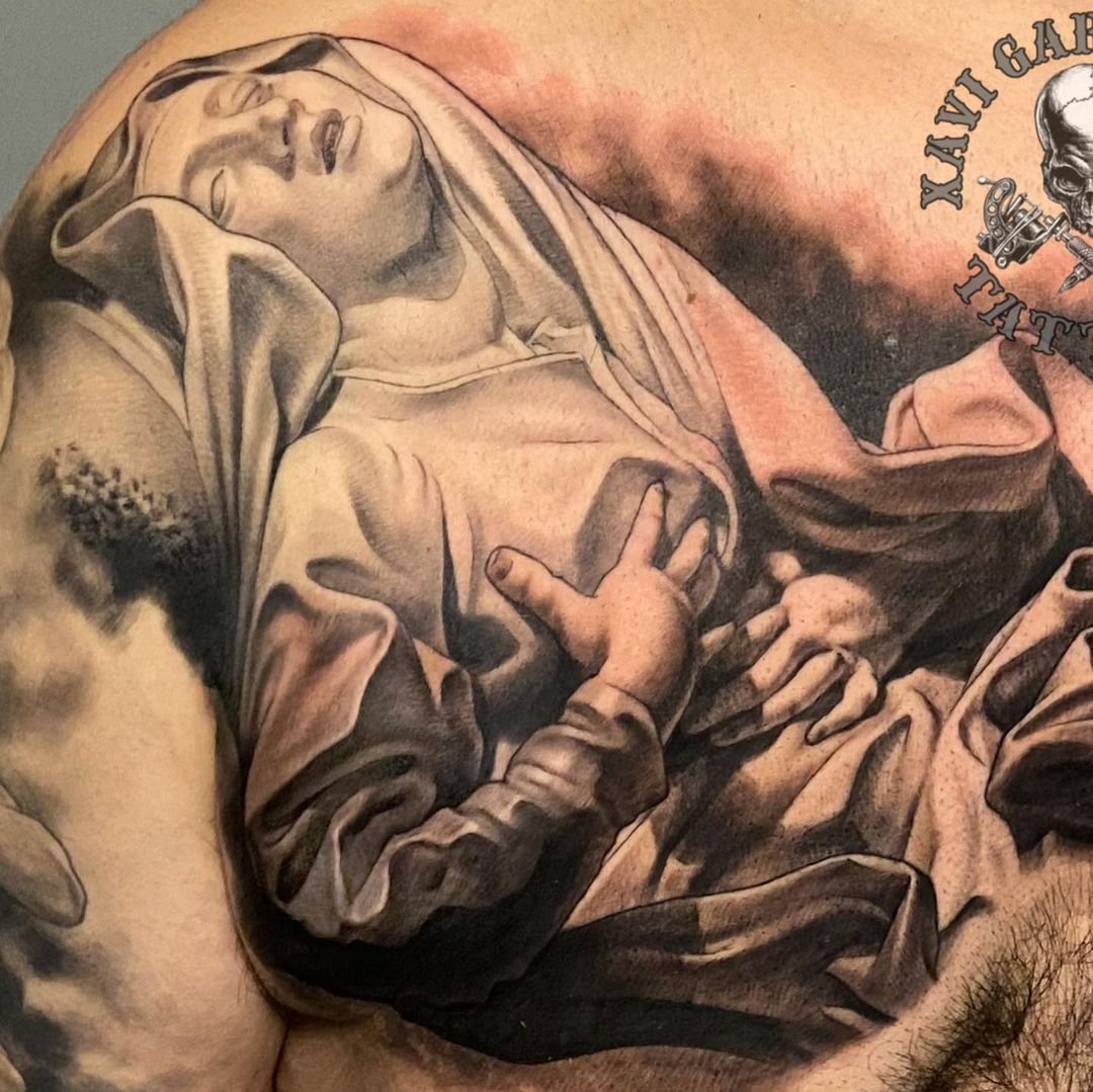 Tatuaje realista de Éxtasis en Valencia por Xavi García Boix