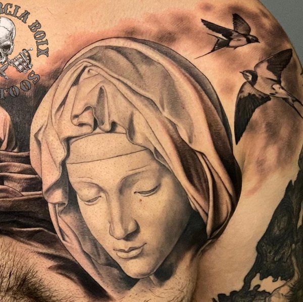 Tatuaje realista de Éxtasis (II) en Valencia por Xavi García Boix
