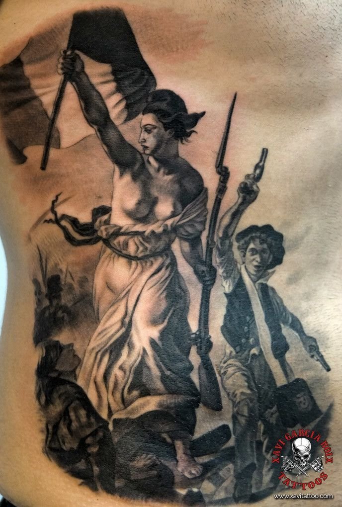 Tatuaje realista de Libertad en Valencia por Xavi García Boix