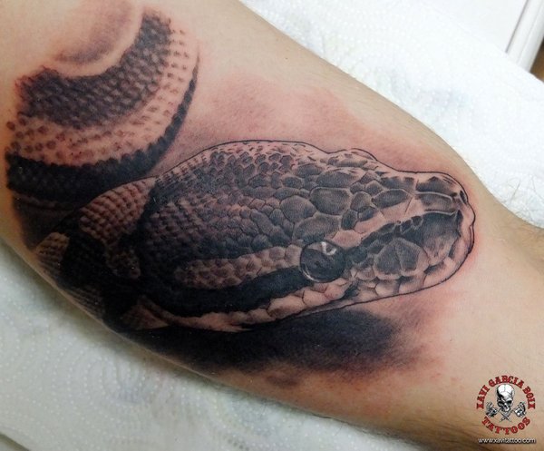 Tatuaje realista de Serpiente en Valencia por Xavi García Boix