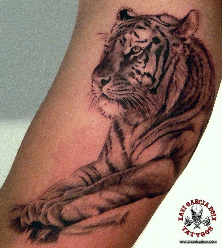 Tatuaje realista de Tigre en Valencia por Xavi García Boix
