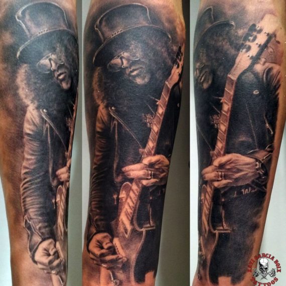 xavi garcia boix tattoo retrato realismo portrait realism tatuaje valencia tatuajes personajes famosos famous characters guns and roses slash-01